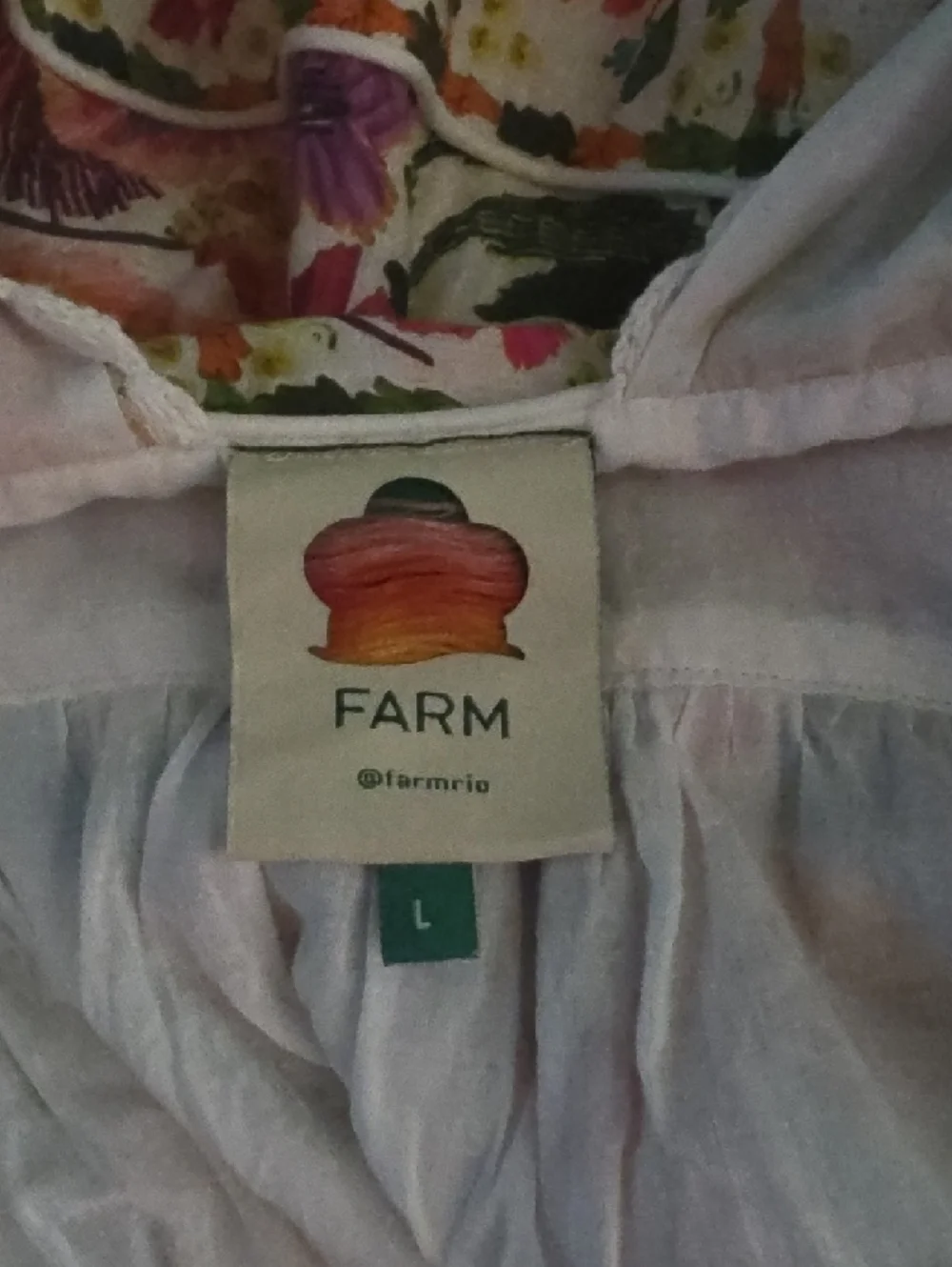 Farm Rio Off-White Tropical Yard Sleeveless Midi Dress Large NWOT - Picture 2 of 5